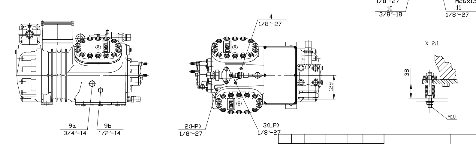Piston Compressor 15-30HP Compressor de pistão 15-30HP