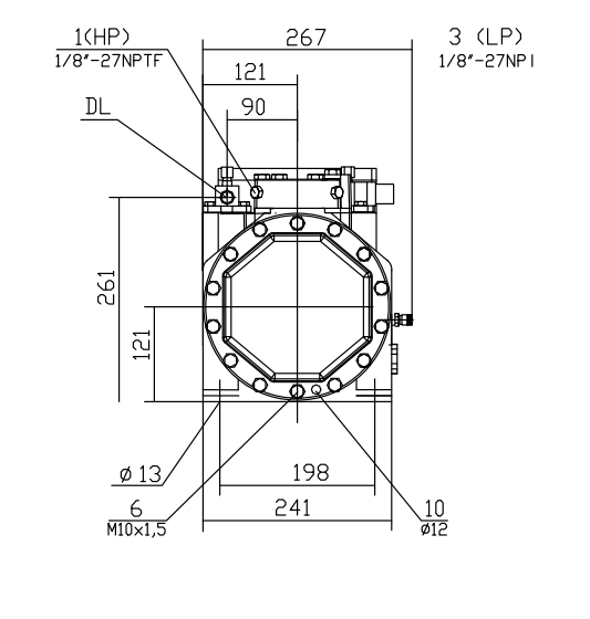 DMZL 2-Cylinder Semi-Hermetic Compressor R404A/R22 Compressor semi-hermético de 2 cilindros DMZL R404A/R22